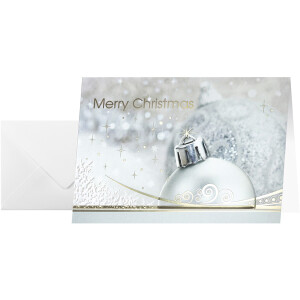 Motivkarte Weihnachten sigel DS018 - A6 (A5) Brilliance weiß inkl. Umschläge Glanzkarton 220 g/m² Pckg/10+10