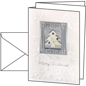 Motivkarte Weihnachten sigel DS452 - A6 (A5) Silver Tree...