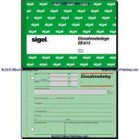 Einnahmebeleg sigel EB615 - A6 Quer 149 x 105 mm grün 50 Blatt