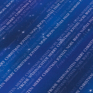 Geschenkpapier Weihnachten sigel GP106 - 10 m x 70 cm Golden Christmas blau 70 g/m²