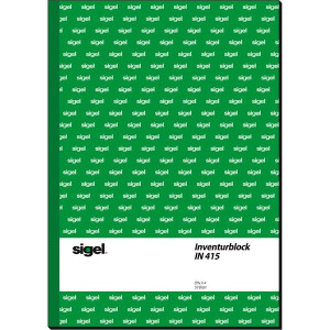 Inventurbuch sigel IN415 - A4 210 x 297 mm wei&szlig; 50 Blatt