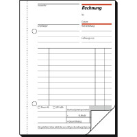 Rechnungsbuch sigel RE625 - A6 105 x 149 mm weiß/gelb 2 x 50 Blatt mit Blaupapier