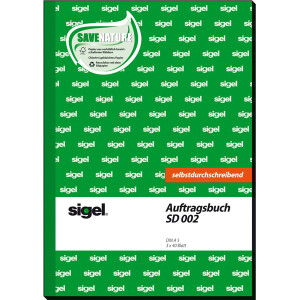 Auftragsbuch sigel SD002 - A5 149 x 210 mm weiß/gelb/rosa 3 x 40 Blatt selbstdurchschreibend