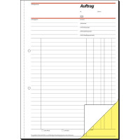 Auftragsbuch sigel SD004 - A4 210 x 297 mm weiß/gelb 2 x 40 Blatt selbstdurchschreibend