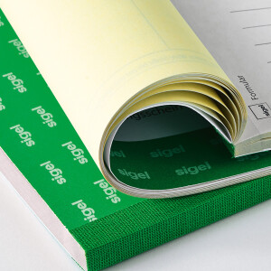 Rechnungsbuch sigel SD130 - A5 149 x 210 mm weiß/gelb 2 x 30 Blatt selbstdurchschreibend