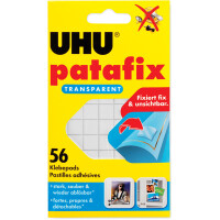 Klebepad UHU patafix 48815 - transparent ablösbar für Innenbereich Pckg/56