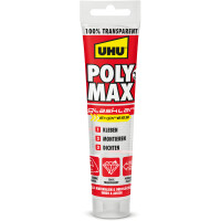 Montagekleber UHU POLY MAX glasklar express 47845 - für Innen- und Außenbereich 115 g