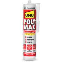 Montagekleber UHU POLY MAX glasklar express 47855 - für Innen- und Außenbereich 300 g