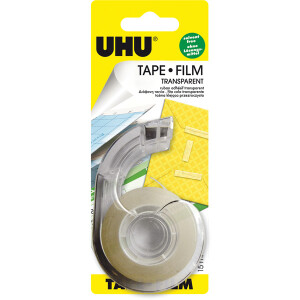 Klebefilm Handabroller UHU Tape Film 37500 - 15 mm x 33 m transparent inkl. 1 Rolle Set