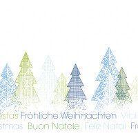 Motivbriefumschlag Weihnachten sigel DU090 - DIN Lang 110 x 220 mm Trees nassklebend ohne Fenster Spezialpapier 90 g/m² Pckg/25