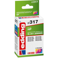 Tintendruckerpatrone edding ersetzt Hewlett Packard 317-EDD - 3-farbig Nr. 901 (CC656AE) ca. .460 Seiten 18 ml