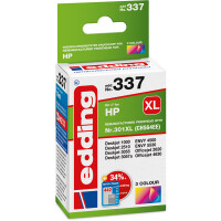 Tintendruckerpatrone edding ersetzt Hewlett Packard 337-EDD - 3-farbig Nr. 301XL (CH564EE) ca. 440 Seiten 16 ml