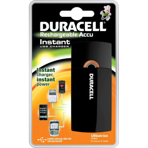 Akkuladeger&auml;t Duracell Instand Charger DUR203426 - f&uuml;r Mini USB bis 4 Zellen 3 Stunden 5 Volt