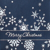 Geschenktasche Weihnachten sigel GT111 - Klein 175 x 230 x 100 mm Silver Snowflakes