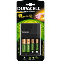 Akkuladegerät Duracell Value Charger DUR118577 - für NimH AA AAA bis 4 Zellen 4 Stunden 1,2 Volt