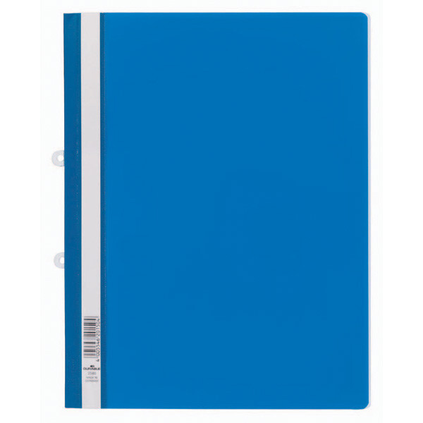 Sichthefter Durable 2580 - A4 überbreit 330 x 280 mm blau mit Abheftschieber Beschriftungsfeld Hängeschienen-Einschubkanal Hartfolie
