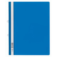 Sichthefter Durable 2580 - A4 überbreit 330 x 280 mm blau mit Abheftschieber Beschriftungsfeld Hängeschienen-Einschubkanal Hartfolie
