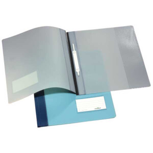 Präsentationshefter Durable Duralux 2680 - A4 Überbreite 240 x 310 mm blau mit Beschriftungsfeld transluzente Folie