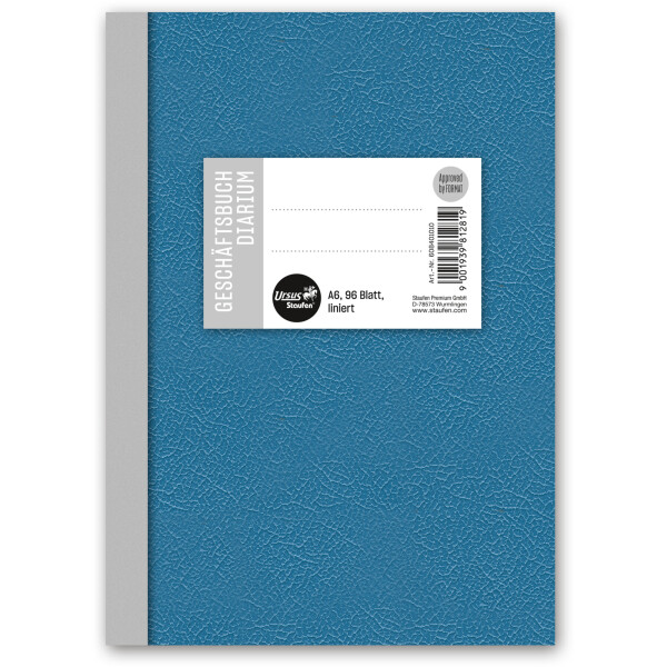 Geschäftsbuch Staufen Basic 608401010 - A6 Lineatur21 liniert 96 Blatt Hartpappen-Einband