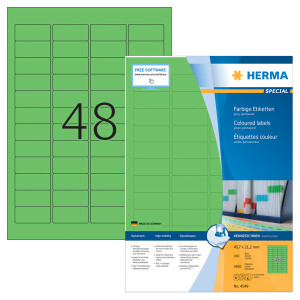 Universaletikett Herma 4549 - A4 45,7 x 21,2 mm grün...