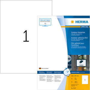 Folienetikett Herma 9543 - A4 210 x 297 mm weiß...