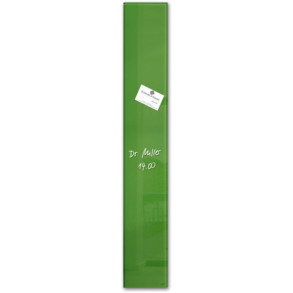 Glasmagnetboard sigel Artverum GL251 - 12 x 78 cm grün inkl. SuperDym Magnete