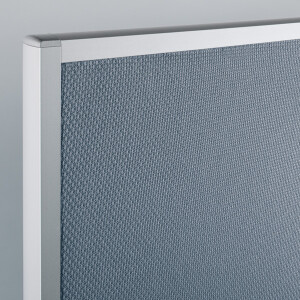 Pinboard sigel Meet up MU010 - 90 x 180 cm grau mit Aluminiumrahmen Stoffoberfläche