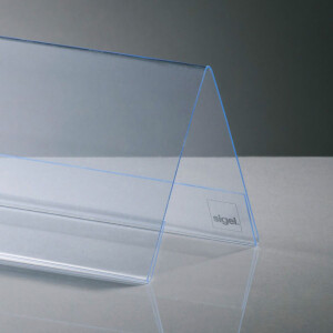 Tischaufsteller sigel TA130 - 240 x 90 mm glasklar Dachform Hartplastik Pckg/5
