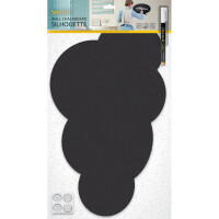 Kreidetafel Silhouette Securit Boards 17-FB-CLOUD - 49 x 30 cm Wolke inkl. Klett-Klebepads und weißem Kreidestift