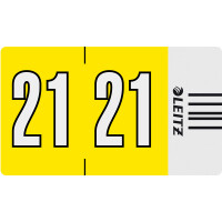 Jahressignal Leitz Orgacolor 6751 - 30 x 23 mm gelb Aufdruck 2021 selbstklebend Pckg/100