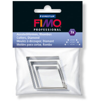 Ausstechform Staedtler FIMO Formen 872404PB - 4 / 5 / 6 cm silber Rhombus 3er-Set