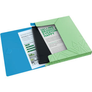 Ablagebox Leitz Urban Chic 3948 - A4 330 x 252 mm grün 30 mm Rückenbreite bis 250 Blatt PP-Folie