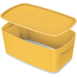 Aufbewahrungsbox Leitz MyBox Cosy 5267 - Klein 318 x 128 x 191 mm gelb/hellgrau ABS-Kunststoff