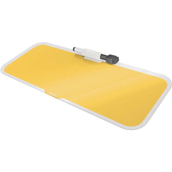 Memoboard Leitz Cosy 5269 - 380 x 150 x 60 mm gelb inkl. Marker Sicherheitsglas