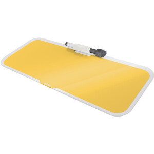 Memoboard Leitz Cosy 5269 - 380 x 150 x 60 mm gelb inkl. Marker Sicherheitsglas