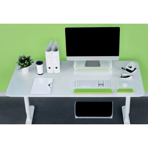 Monitorständer Leitz Ergo WOW 6504 - 483 x 112 x 209 mm weiß/grün höhenverstellbar 55 / 77 mm bis zu 15 kg