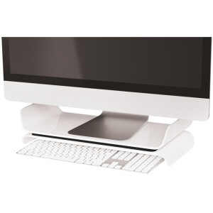 Monitorständer Leitz Ergo WOW 6504 - 483 x 112 x 209 mm weiß/schwarz höhenverstellbar 55 / 77 mm bis zu 15 kg