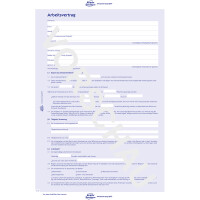 Arbeitsvertrag Avery Zweckform 2879 - A4 210 x 297 mm blau 3-seitig mit Durchschlag selbstdurchschreibend Pckg/5