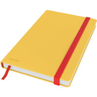 Notizbuch Leitz Cosy 4454 - A5 148 x 210 mm gelb kariert 80 Blatt Hartpappe-Einband FSC 100 g/m²