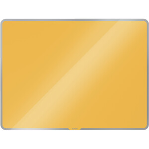 Glasmagnetboard Leitz Cosy 7043 - 80 x 60 cm gelb inkl. Marker