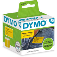 Etikettendrucker Rollenetikett Dymo 2133400 - auf Rolle Hochleistungs-Etikett 54 x 101 mm gelb permanent Polypropylen für Thermodrucker Pckg/220