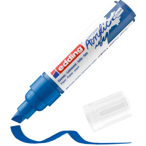 Acrylmarker edding 5000 - enzianblau 5-10 mm Keilspitze permanent