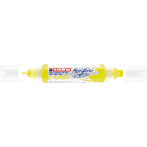 Acrylmarker edding Double Liner 5400 - neongelb 2-3 mm / 5-10 mm Rundspitze permanent