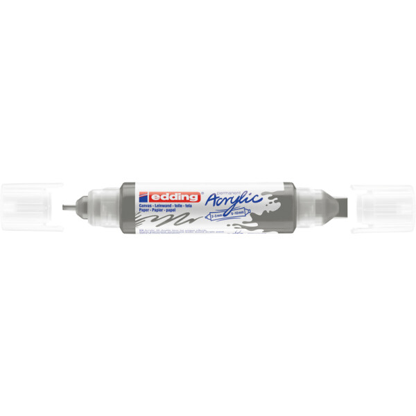 Acrylmarker edding Double Liner 5400 - anthrazit 2-3 mm / 5-10 mm Rundspitze permanent
