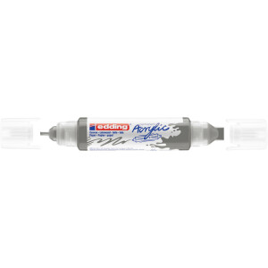 Acrylmarker edding Double Liner 5400 - anthrazit 2-3 mm / 5-10 mm Rundspitze permanent