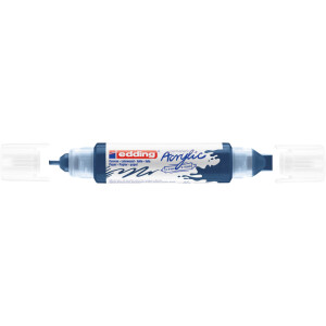 Acrylmarker edding Double Liner 5400 - elegant nachtblau 2-3 mm / 5-10 mm Rundspitze permanent