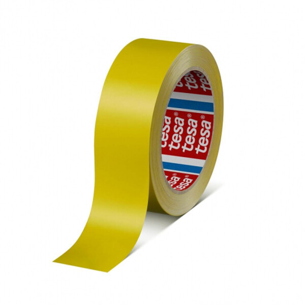 Verpackungsklebefilm tesa tesafilm 62204 - 50 mm x 66 m gelb s-PVC-Band für Industrie/Gewerbe-Anwendungen