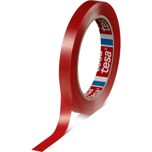 Abdeckband tesa 60454 - 12 mm x 66 m rot PVC-Klebeband für Industrie/Gewerbe-Anwendungen