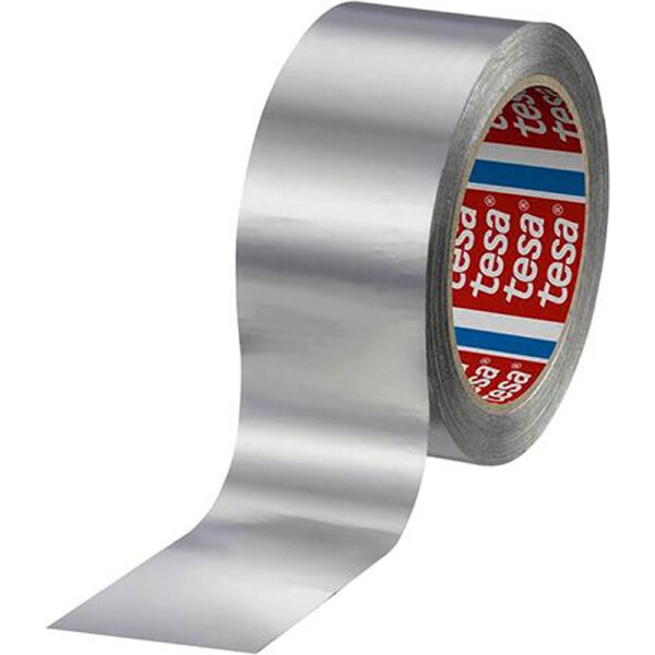 Aluminiumklebeband tesa 60650 - 50 mm x 50 m aluminium ohne Liner für Industrie/Gewerbe-Anwendungen