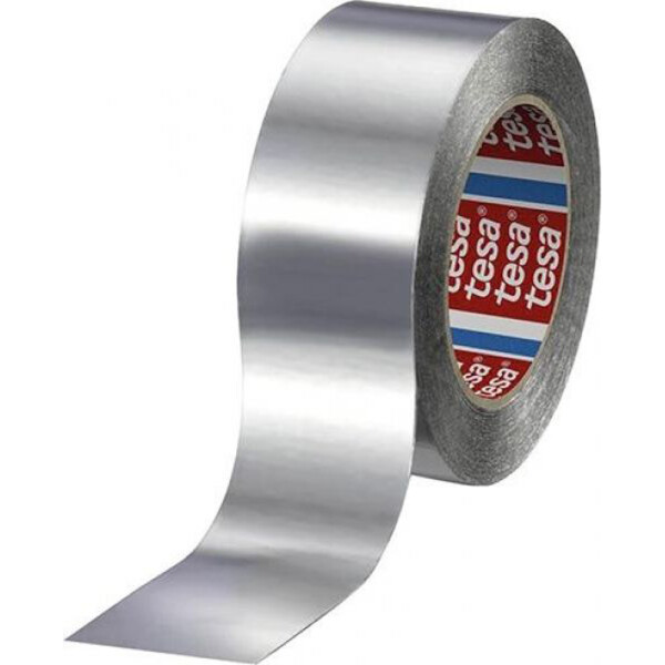 Aluminiumklebeband tesa 60670 - 25 mm x 50 m aluminium ohne Liner für Industrie/Gewerbe-Anwendungen